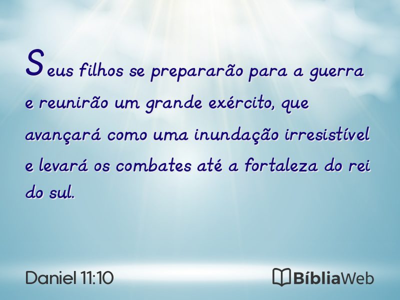 Daniel 11:10 em imagem para compartilhar