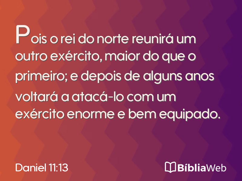 Daniel 11:13 em imagem para compartilhar