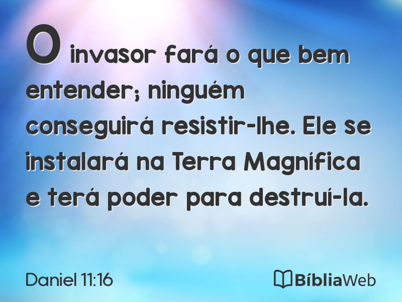 Daniel 11:16 em imagem para compartilhar