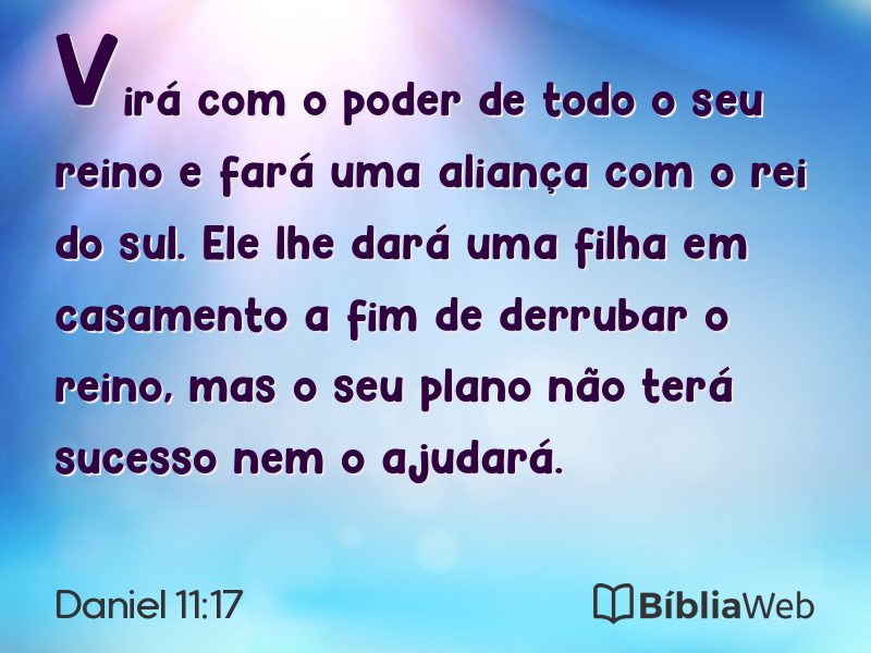 Daniel 11:17 em imagem para compartilhar