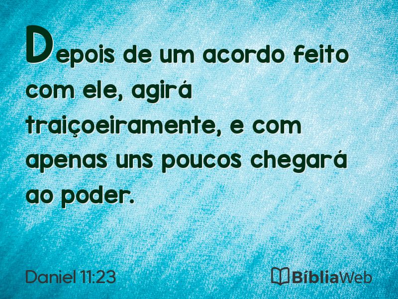Daniel 11:23 em imagem para compartilhar