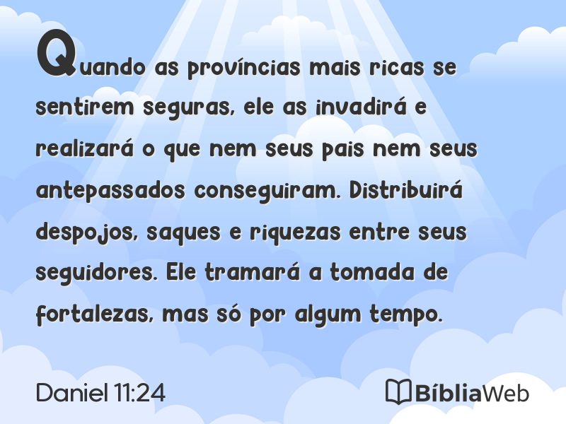 Daniel 11:24 em imagem para compartilhar