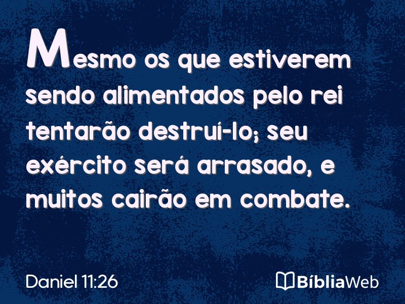 Daniel 11:26 em imagem para compartilhar