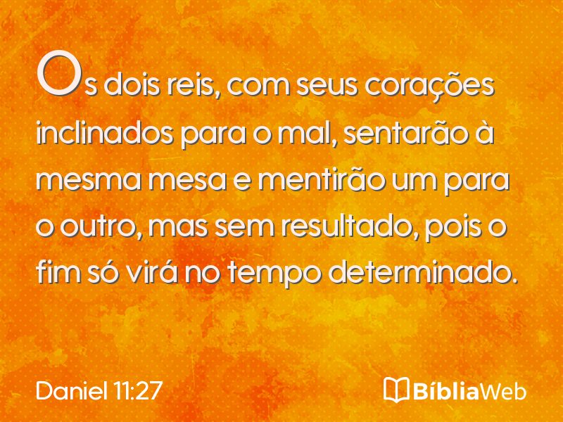 Daniel 11:27 em imagem para compartilhar