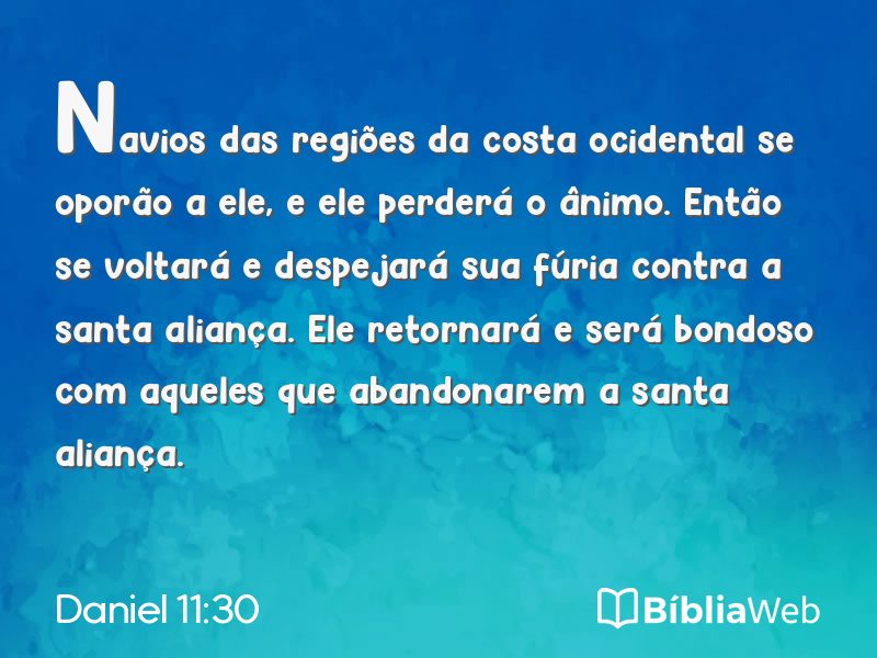 Daniel 11:30 em imagem para compartilhar