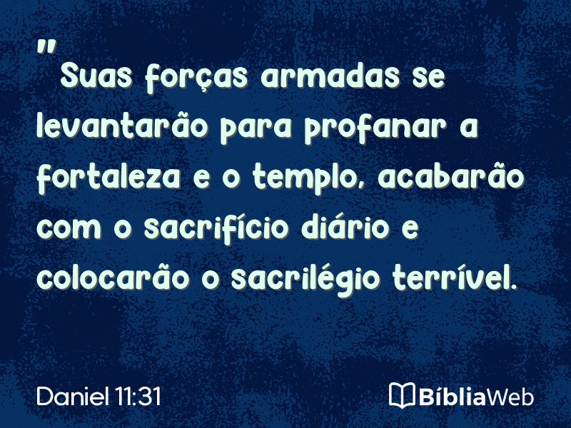 Daniel 11:31 em imagem para compartilhar