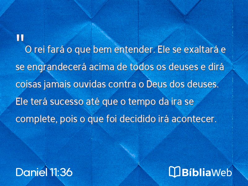 Daniel 11:36 em imagem para compartilhar