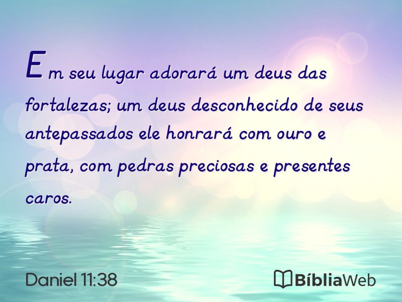 Daniel 11:38 em imagem para compartilhar