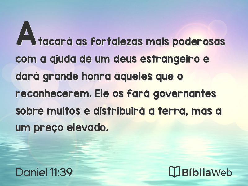 Daniel 11:39 em imagem para compartilhar