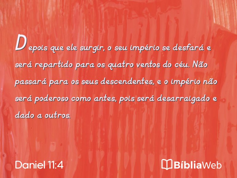 Daniel 11:4 em imagem para compartilhar