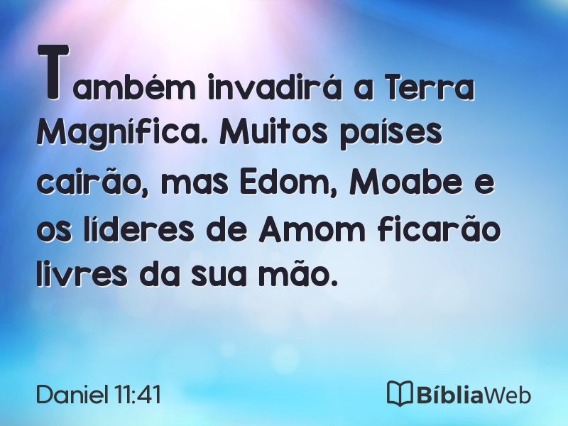 Daniel 11:41 em imagem para compartilhar