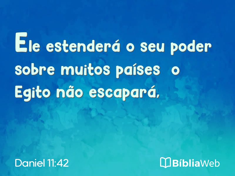 Daniel 11:42 em imagem para compartilhar