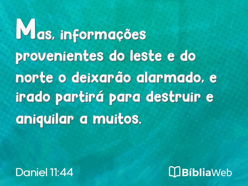 Daniel 11:44 em imagem para compartilhar