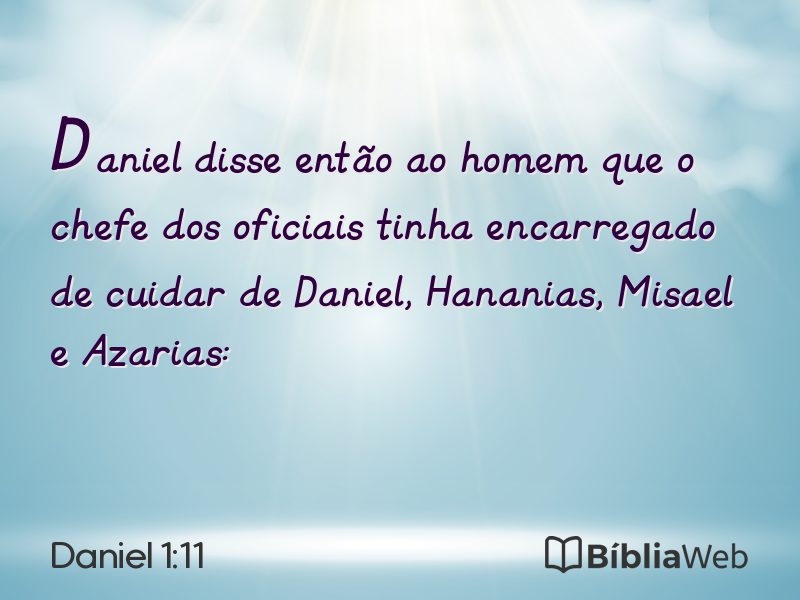 Daniel 1:11 em imagem para compartilhar