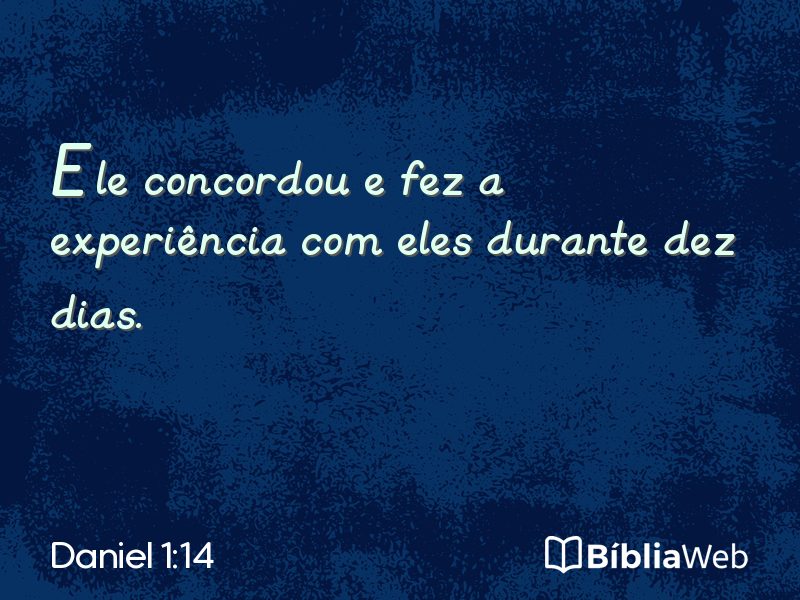 Daniel 1:14 em imagem para compartilhar