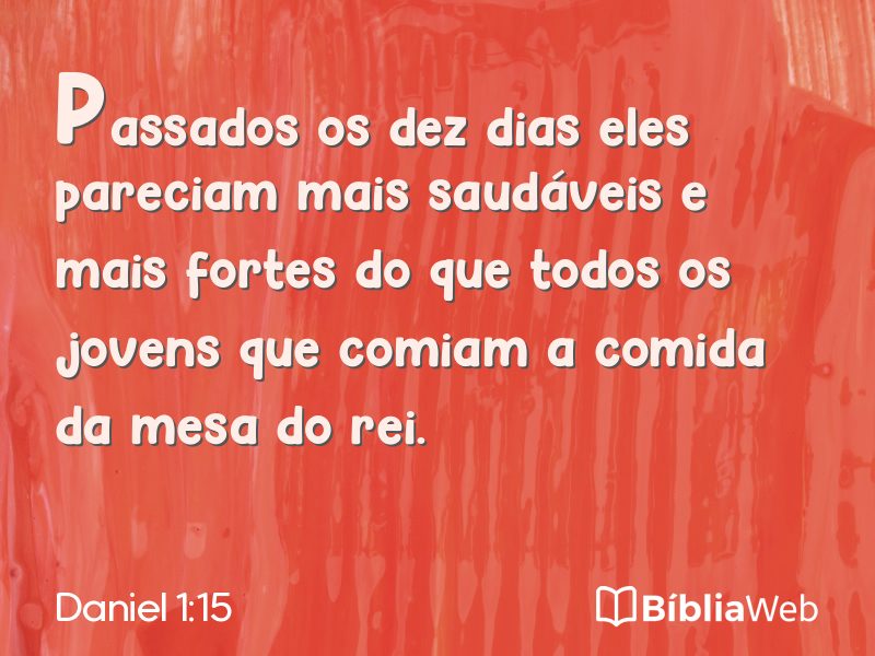 Daniel 1:15 em imagem para compartilhar