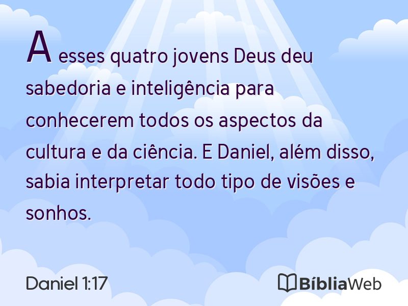 Daniel 1:17 em imagem para compartilhar