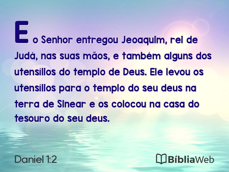 Daniel 1:2 em imagem para compartilhar