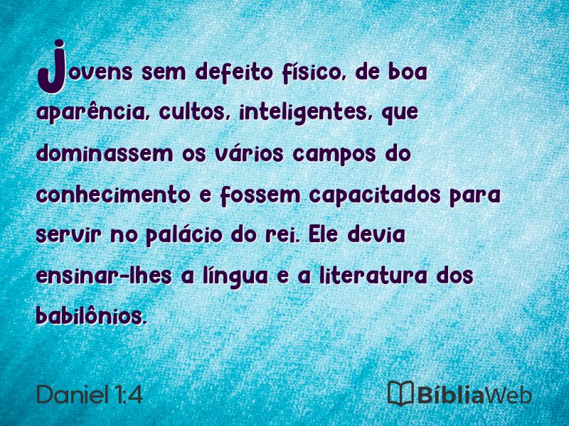 Daniel 1:4 em imagem para compartilhar