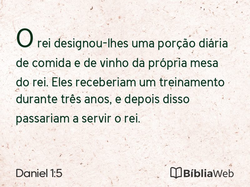 Daniel 1:5 em imagem para compartilhar
