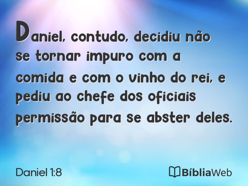 Daniel 1:8 em imagem para compartilhar