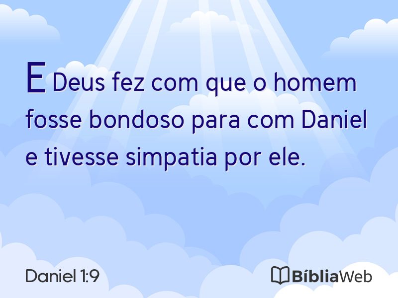 Daniel 1:9 em imagem para compartilhar