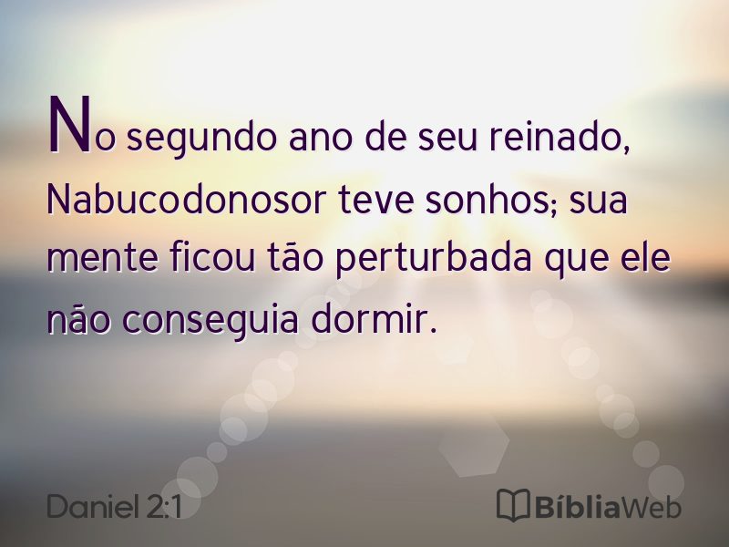 Daniel 2:1 em imagem para compartilhar