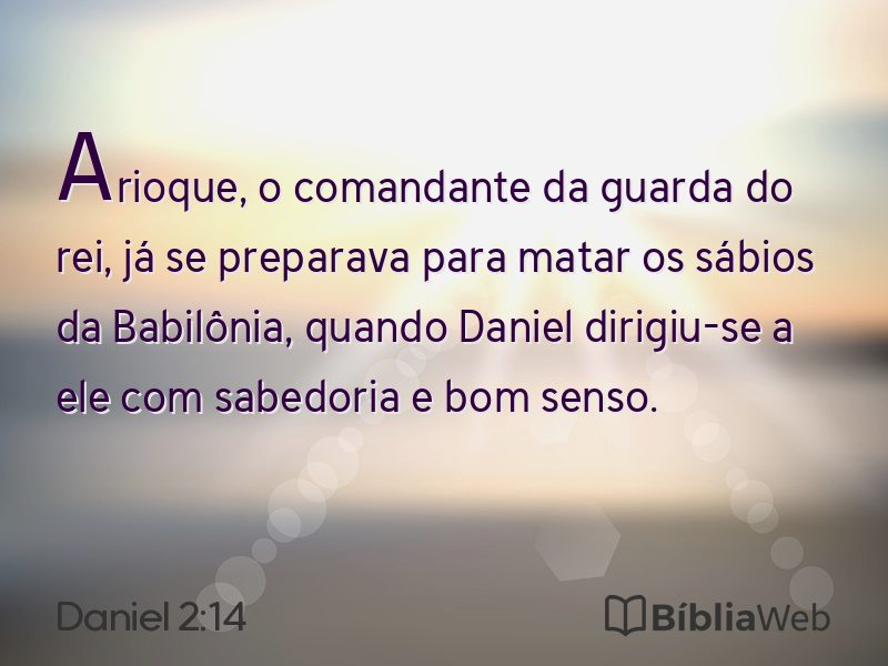 Daniel 2:14 em imagem para compartilhar