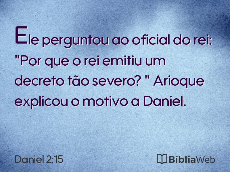 Daniel 2:15 em imagem para compartilhar