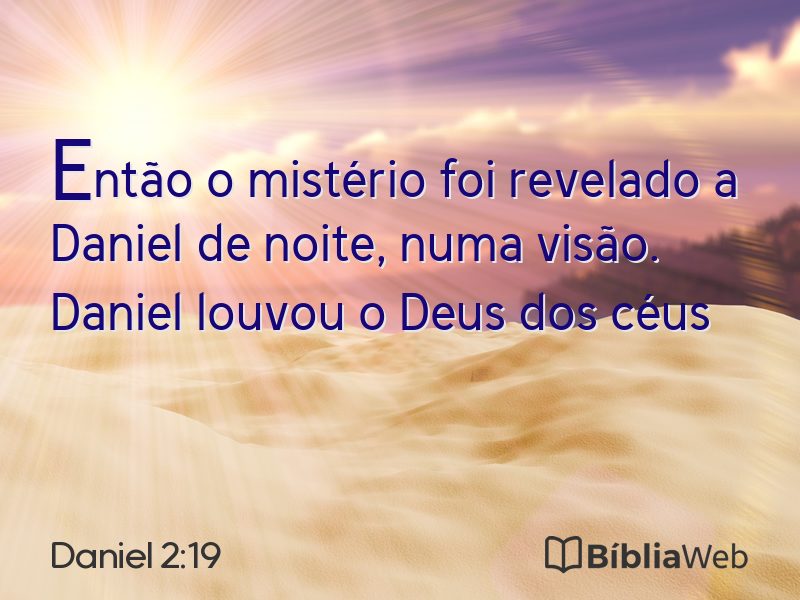 Daniel 2:19 em imagem para compartilhar