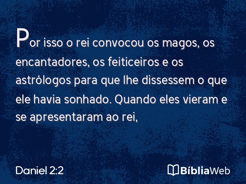Daniel 2:2 em imagem para compartilhar