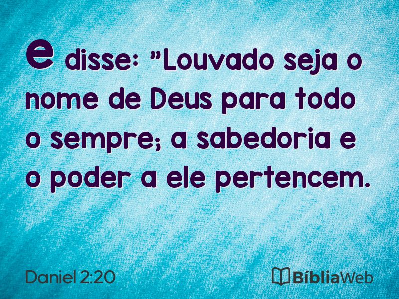 Daniel 2:20 em imagem para compartilhar