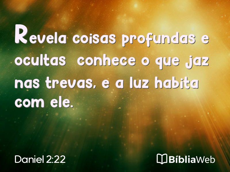 Daniel 2:22 em imagem para compartilhar