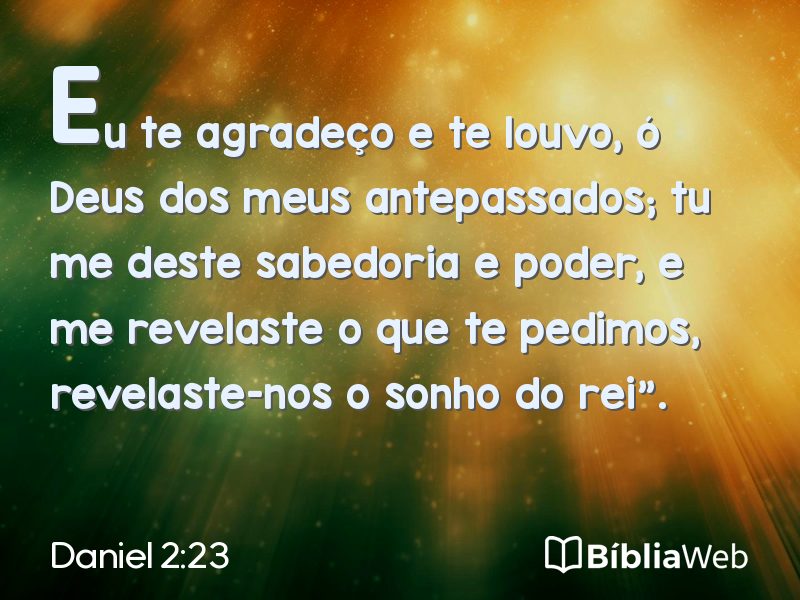 Daniel 2:23 em imagem para compartilhar