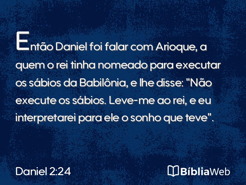 Daniel 2:24 em imagem para compartilhar