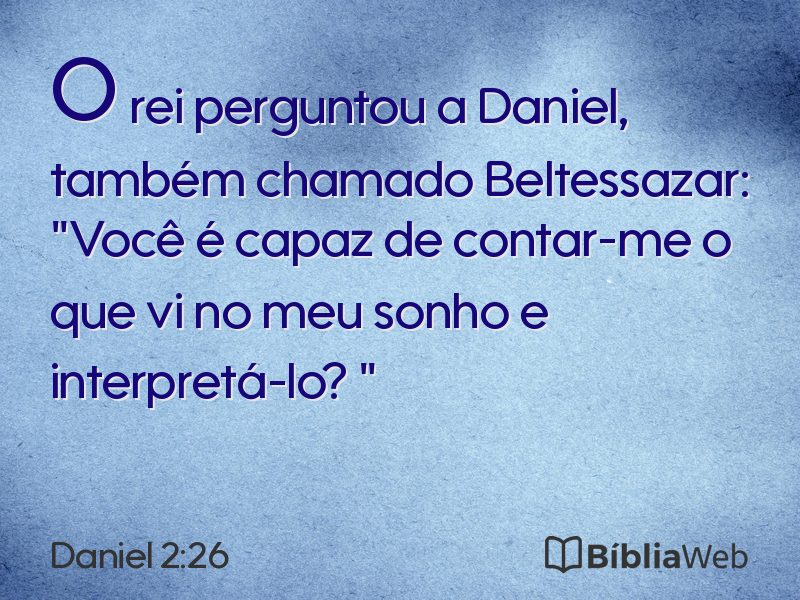 Daniel 2:26 em imagem para compartilhar