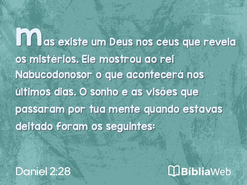 Daniel 2:28 em imagem para compartilhar