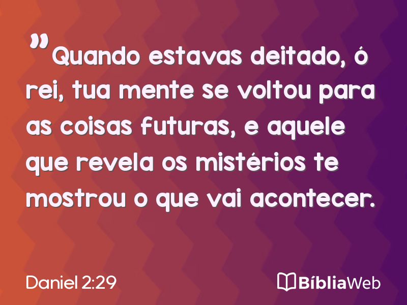 Daniel 2:29 em imagem para compartilhar