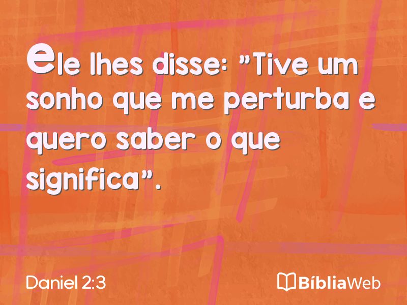 Daniel 2:3 em imagem para compartilhar