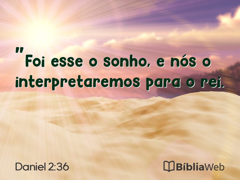 Daniel 2:36 em imagem para compartilhar