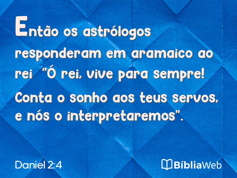 Daniel 2:4 em imagem para compartilhar