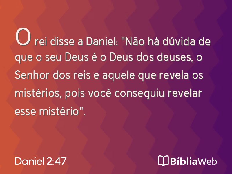 Daniel 2:47 em imagem para compartilhar