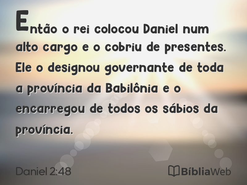 Daniel 2:48 em imagem para compartilhar