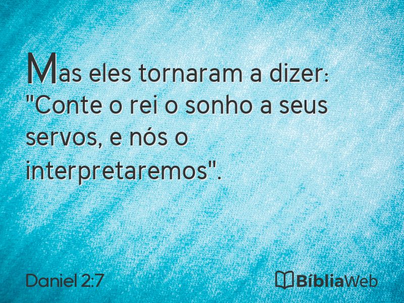 Daniel 2:7 em imagem para compartilhar