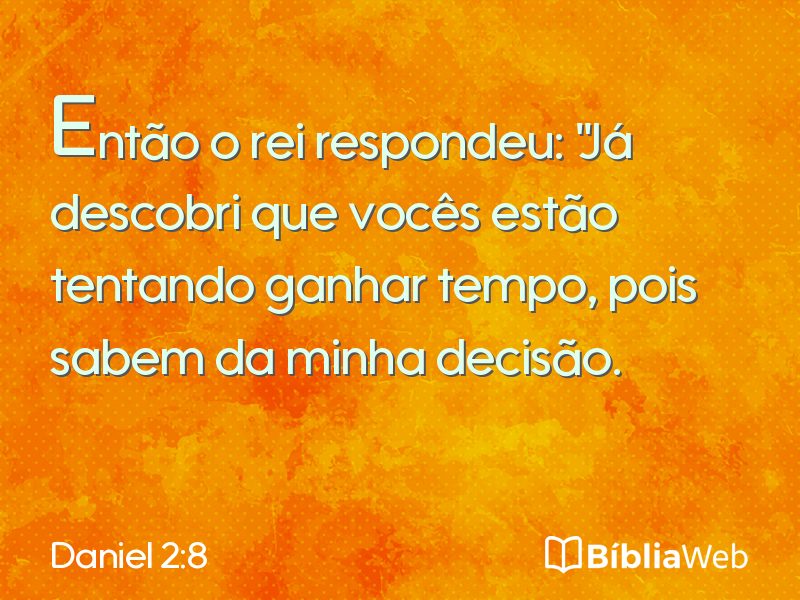 Daniel 2:8 em imagem para compartilhar