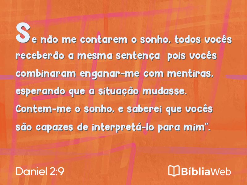 Daniel 2:9 em imagem para compartilhar