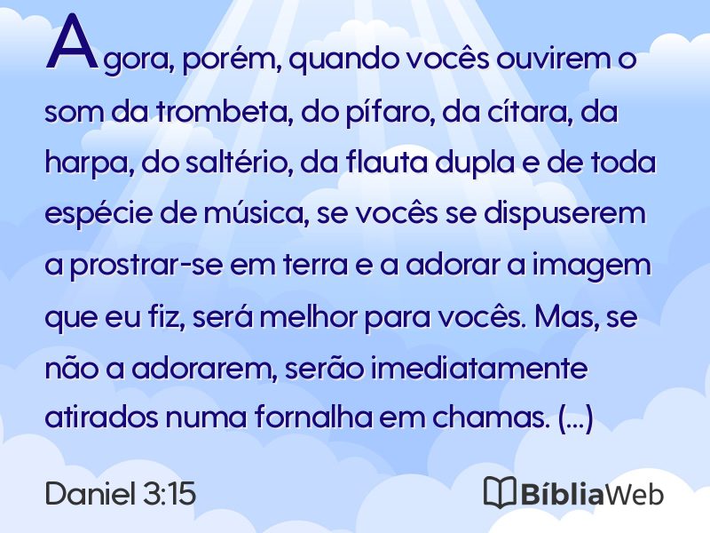 Daniel 3:15 em imagem para compartilhar