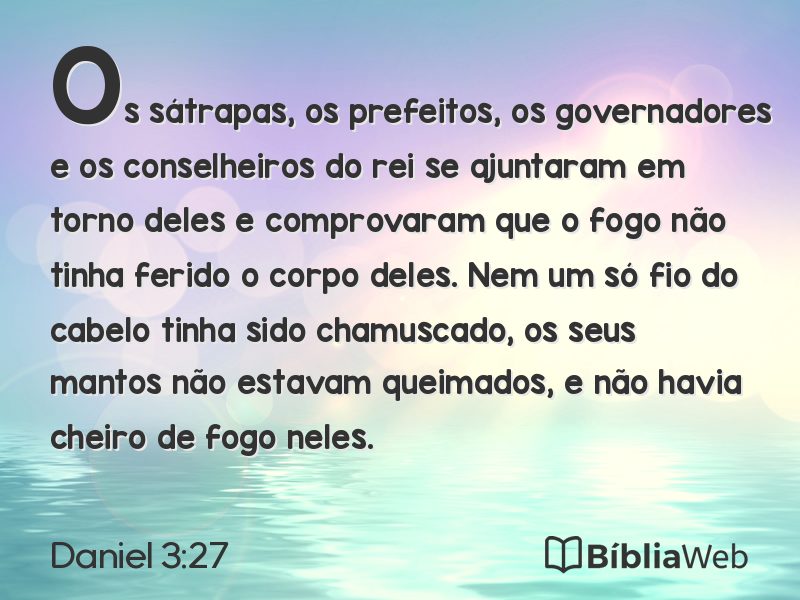 Daniel 3:27 em imagem para compartilhar