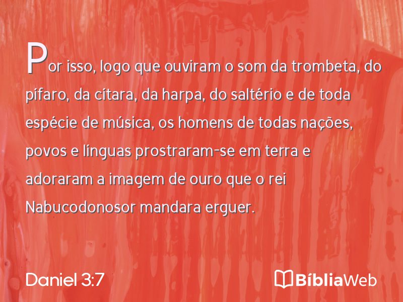 Daniel 3:7 em imagem para compartilhar