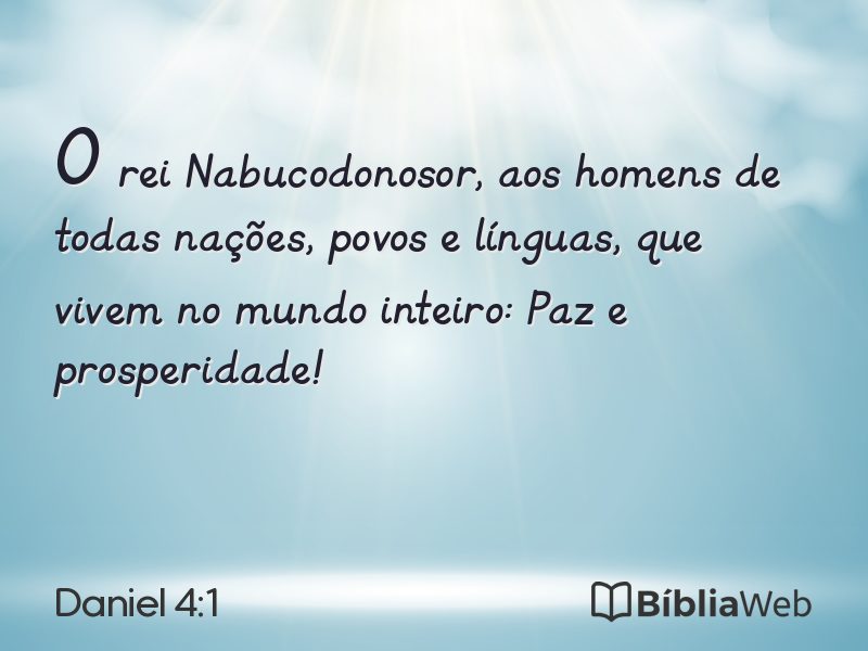 Daniel 4:1 em imagem para compartilhar